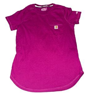 Carhartt Force Womens Force Relaxed Midweight Pocket T-Shirt Xsmall Fuchsia W4
